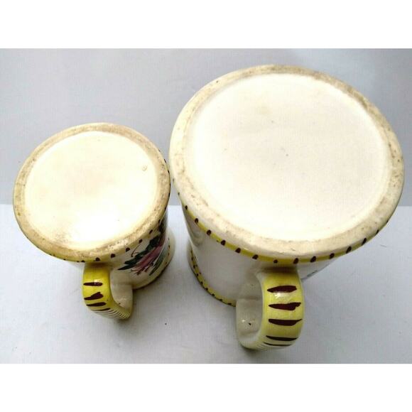 Vtg Hand Painted Pancake Pitcher Set Batter Pitcher & Syrup Pitcher - Picture 3 of 7